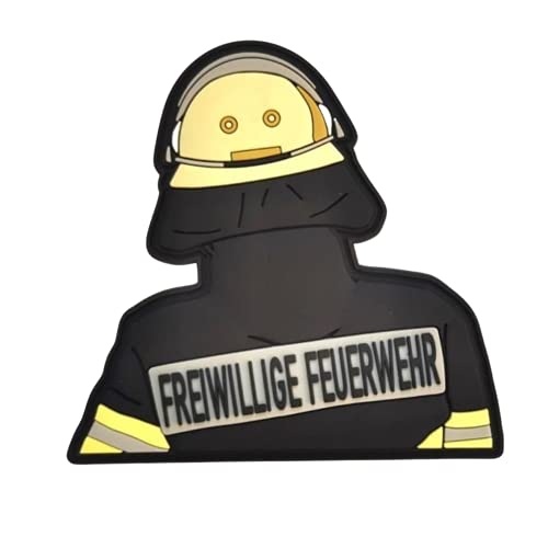 Polizeimemesshop - Freiwillige Feuerwehr Rubber Patch - PVC - Klett - Fire Department von POLIZEIMEMESSHOP