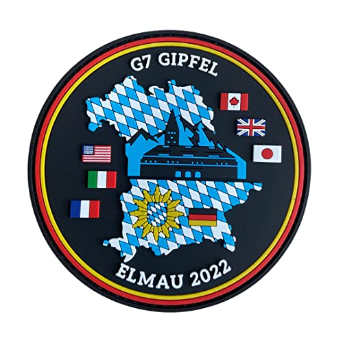 Polizeimemesshop G7 Gipfel 2022 Rubber Patch - Einsatzpatch - Polizei - Elmau - Klettpatch von POLIZEIMEMESSHOP