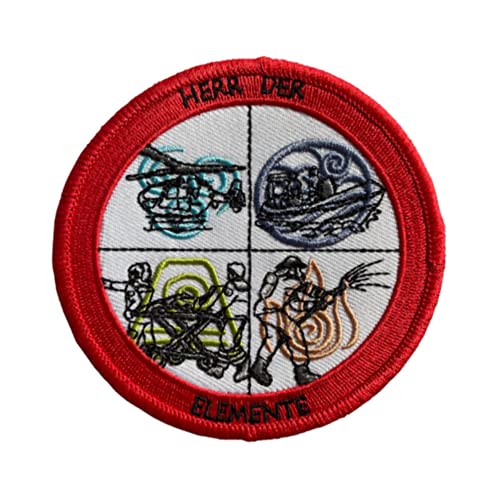 Polizeimemesshop Herr der Elemente Textil Patch - Wasser - Feuer - Luft - Erde - Klettpatch Polizeimemesshop Herr der Elemente Textil Patch - Wasser - Feuer - Luft - Erde - Klettpatch von POLIZEIMEMESSHOP