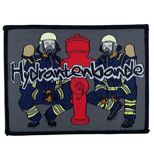 Polizeimemesshop - Hydrantenbande Textil Patch - Feuerwehr - fire department - Fun - Klettpatch von POLIZEIMEMESSHOP