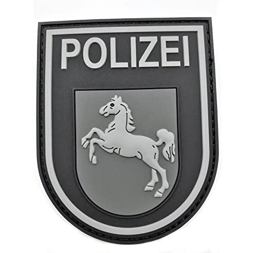 Polizeimemesshop - Polizei Niedersachsen Black Ops Rubberpatch - PVC - Gummi - Klett Patch - Bundesland von POLIZEIMEMESSHOP