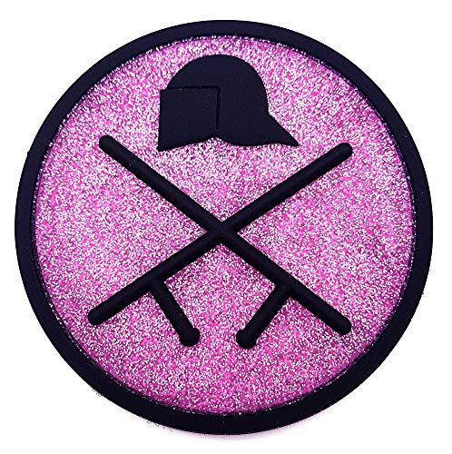 Polizeimemesshop Riot Police Girls PVC Patch - Pink - Glitzer - Polizistin - Klettpach von POLIZEIMEMESSHOP