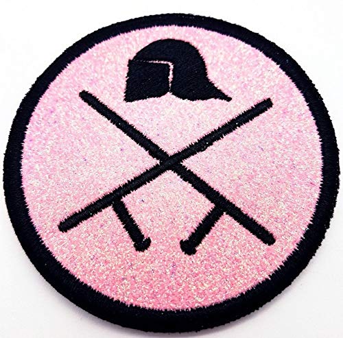 Riot Police Girls Textil Patch - Pink - Glitzer - Klettpatch - Polizei von POLIZEIMEMESSHOP
