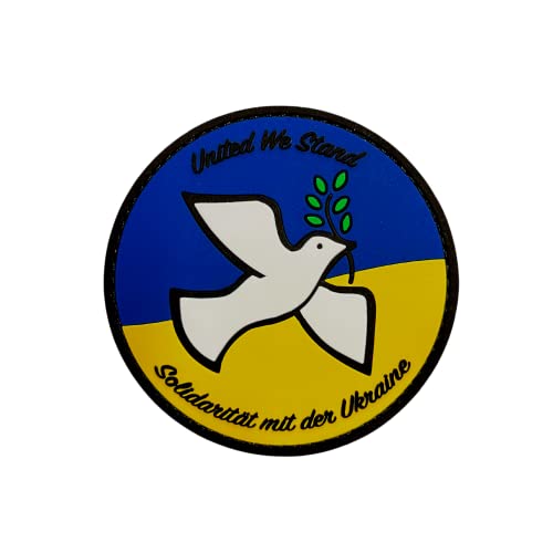 Polizeimemesshop - Ukraine Solidaritätspatch Rubber Patch mit Klett - PVC Patch - Flagge von POLIZEIMEMESSHOP