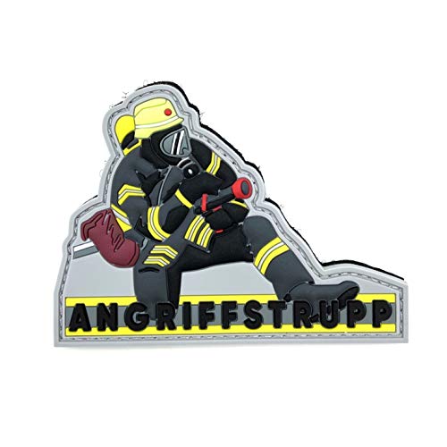 polizeimemesshop Feuerwehr Angriffstrupp PVC Rubber Patch - Feuerwehr von POLIZEIMEMESSHOP