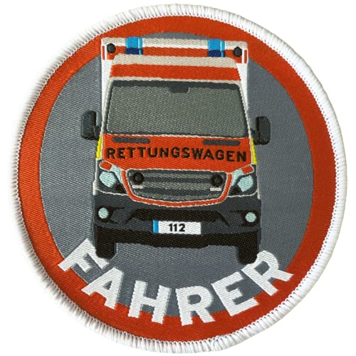 polizeimemesshop Rettungswagenfahrer Textil Patch mit Klett - Rettung - Feuerwehr von POLIZEIMEMESSHOP