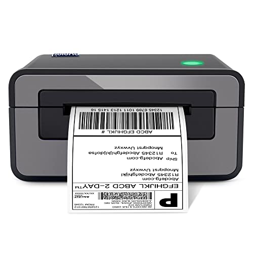 POLONO Etikettendrucker, DHL Thermodrucker Labeldrucker, Label Printer Thermodrucker Etikettendruck für Amazon, Ebay, Etsy, DHL ups USB Mac/PC Count von POLONO