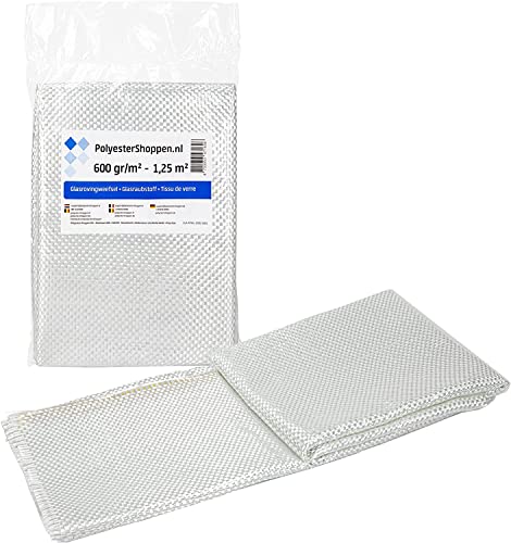 POLYESTERSHOPPEN.NL Rovinggewebe | Glasgewebe | 1m², 300g/m² | Speziell für Polyesterharze, Epoxidharze, GFK Matten, GFK Gewebe, GFK Matte, Aramidgewebe, Laminate von POLYESTERSHOPPEN.NL