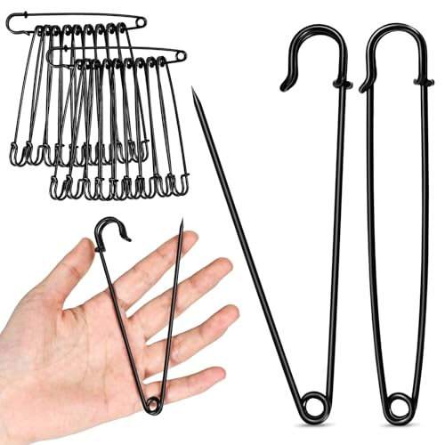 Große Sicherheitsnadeln, 12,7 cm große Sicherheitsnadeln, strapazierfähig, 20 Stück große Sicherheitsnadeln, Jumbo-Sicherheitsnadeln für Kleidung, Decken, dicker Stoff, Dekorationen Große Sicherheitsnadeln, 12,7 cm große Sicherheitsnadeln, strapazierfähig, 20 Stück große Sicherheitsnadeln, Jumbo-Sicherheitsnadeln für Kleidung, Decken, dicker Stoff, Dekorationen von POLYHNIA