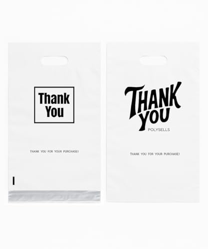 POLYSELLS Thank You Versandtaschen aus Polyester, 30,5 x 39,4 cm, wasserdicht, selbstverschließend, mit Griff für Kleidung, 50 Stück POLYSELLS Thank You Versandtaschen aus Polyester, 30,5 x 39,4 cm, wasserdicht, selbstverschließend, mit Griff für Kleidung, 50 Stück von POLYSELLS