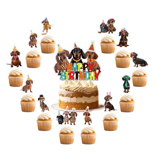 25 Pcs Dachshund Kuchen Dekorationen Dachshund Kuchen Topper Cupcake Toppers für Dachshund Hund Geburtstag Dekorationen Dachshund Geburtstag Party Zubehör Party Dekorationen 25 Pcs Dachshund Kuchen Dekorationen Dachshund Kuchen Topper Cupcake Toppers für Dachshund Hund Geburtstag Dekorationen Dachshund Geburtstag Party Zubehör Party Dekorationen von POMNUG
