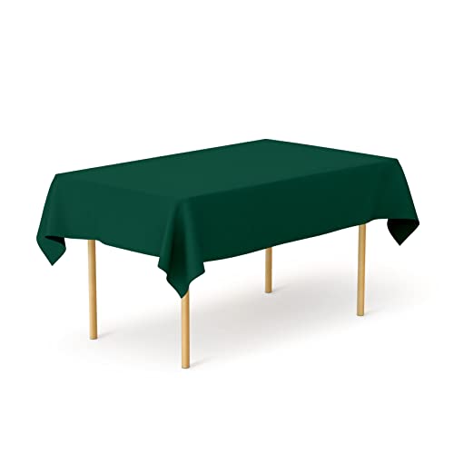 Pomp Hunter Green Premium-Polyester-Tischdecke, 152,4 x 259,1 cm, knitter- und schmutzabweisend, pflegeleichter Stoff, passend für 1,8 m rechteckige Tische Pomp Hunter Green Premium-Polyester-Tischdecke, 152,4 x 259,1 cm, knitter- und schmutzabweisend, pflegeleichter Stoff, passend für 1,8 m rechteckige Tische von POMP