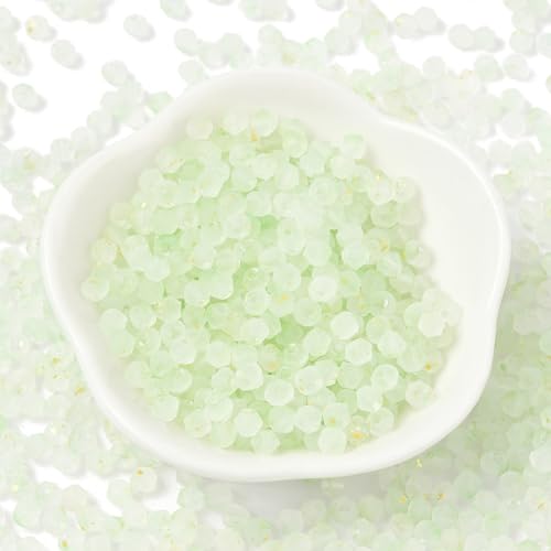 PONABEADIY 1 Box 100G 4.5MM Hellgrün Mattierte Facettierte Kleine Glasperlen Mit Goldfolie 1MM Löcher Doppelkegel Kristall Lose Abstandshalter Charms Perlen Bulk Für Schmuckherstellung Halsketten Ohrr PONABEADIY 1 Box 100G 4.5MM Hellgrün Mattierte Facettierte Kleine Glasperlen Mit Goldfolie 1MM Löcher Doppelkegel Kristall Lose Abstandshalter Charms Perlen Bulk Für Schmuckherstellung Halsketten Ohrr von PONABEADIY