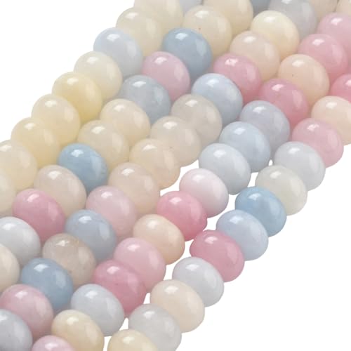 PONABEADIY 1 Box 2 Stränge 148 Stück 8mm Gemischte Farben Natürliche Weiße Jade Rondelle Perlen Mit Löchern Bunter Edelstein Kristallstein Abakus Scheibe Glatte Abstandsperle Für Schmuckherstellung D PONABEADIY 1 Box 2 Stränge 148 Stück 8mm Gemischte Farben Natürliche Weiße Jade Rondelle Perlen Mit Löchern Bunter Edelstein Kristallstein Abakus Scheibe Glatte Abstandsperle Für Schmuckherstellung D von PONABEADIY