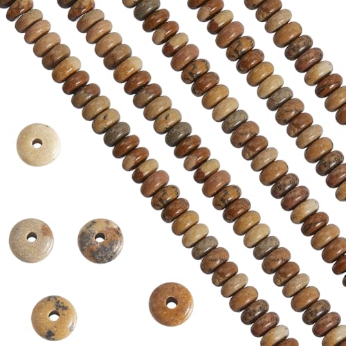 PONABEADIY 1 Box 4.5mm 200 Stück Natürliche Bildjaspis Perlen Mit Loch GelbBraune Rondell Undurchsichtig Lose Abstandshalter Charm Perle Großpackung Für Schmuckherstellung Ohrringe Armbänder Halskett PONABEADIY 1 Box 4.5mm 200 Stück Natürliche Bildjaspis Perlen Mit Loch GelbBraune Rondell Undurchsichtig Lose Abstandshalter Charm Perle Großpackung Für Schmuckherstellung Ohrringe Armbänder Halskett von PONABEADIY