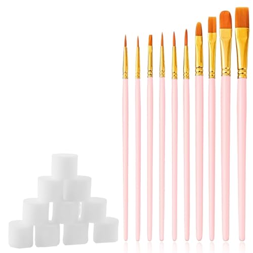 10 Stück Künstlerpinsel Acrylfarbe Kinderschminken, Schmink Schwämmchen Kinderschminken Schwämme Make Up Pinsel Set, Malerei Ölfarben Brush Set für Körperbemalung Anfänger und Gemälde 10 Stück Künstlerpinsel Acrylfarbe Kinderschminken, Schmink Schwämmchen Kinderschminken Schwämme Make Up Pinsel Set, Malerei Ölfarben Brush Set für Körperbemalung Anfänger und Gemälde von PONGH