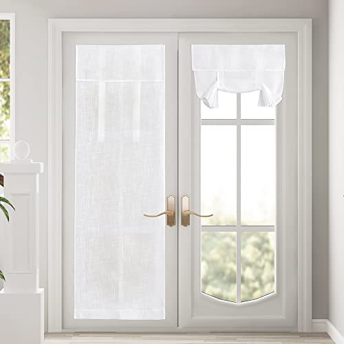 PONY DANCE Französischer Türvorhang Durchsichtig Vorhang Weiss Halbtransparent Leinentextur French Door Curtains mit Klettverschluss für Schiebetüren 2 Stücke 70 x 240 cm PONY DANCE Französischer Türvorhang Durchsichtig Vorhang Weiss Halbtransparent Leinentextur French Door Curtains mit Klettverschluss für Schiebetüren 2 Stücke 70 x 240 cm von PONY DANCE