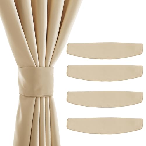 PONY DANCE Magnetische Gardinen Raffhalter Beige Gardinenhalter Raffhalter mit Magneten für Blickdichte Gardinen Magnetische Raffhalter für Vorhänge, Biscotti Beige, 4 Stück, 47x10 cm PONY DANCE Magnetische Gardinen Raffhalter Beige Gardinenhalter Raffhalter mit Magneten für Blickdichte Gardinen Magnetische Raffhalter für Vorhänge, Biscotti Beige, 4 Stück, 47x10 cm von PONY DANCE