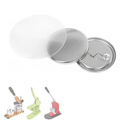100 Stück blanko Abzeichen Pin Button Maker Teile Material liefert 32mm 37mm 44mm DIY Knopfherstellung DIY Blanko Materialien Abzeichen Zubehör,Effizient und Präzise(44mm) von POOIQX