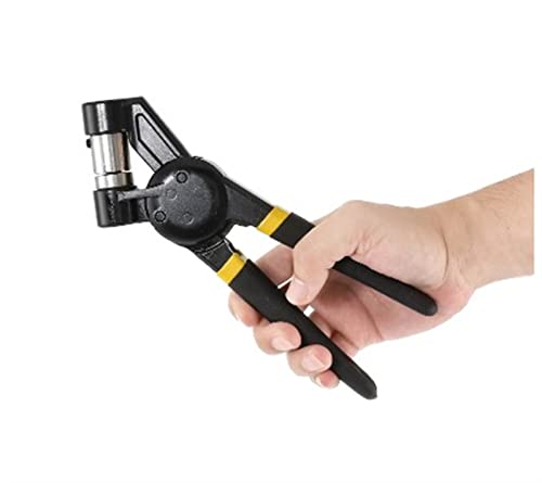 3/8-Zoll-10-mm-Tüllenzangen-Kit Tüllen-Hohllochstanzwerkzeug Schwarze Handpresse Hand-Ösensetzer,Effizient und Präzise von POOIQX