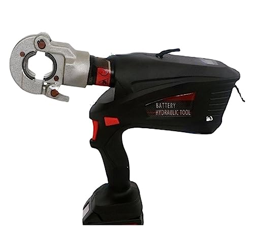 Elektrische hydraulische Klemme, tragbare Ladedraht-Crimper, blanker Anschluss, multifunktionale Presszange, Ausgang 6 Tonnen, 300 mm²,Höhere Zuverlässigkeit von POOIQX