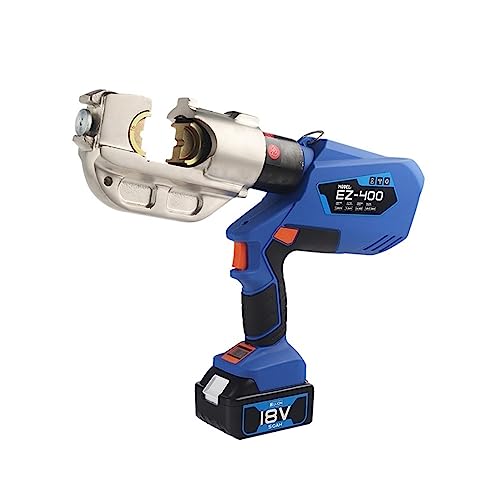 POOIQX EZ-300/EZ-400 wiederaufladbare hydraulische Zange, elektrische hydraulische Crimp-Lade-Crimpzange mit LED-Display for Crimpen,Höhere Zuverlässigkeit(EZ-300) von POOIQX