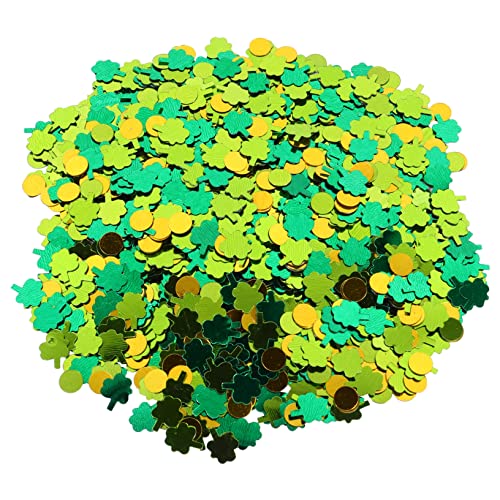 POPETPOP 1 100 Klee Pailletten Hochzeit Kleeblätter Dekorationen Party streut Konfetti Shamrock -Streuung luftbalondeko Ballon Dekoration Praktische DIY -Vorräte exquisites Konfetti Plastik von POPETPOP