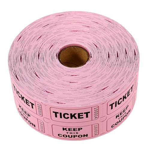 POPETPOP 1 Rolle Los Ereignis Auktionstickets Tombola-Tickets Erwachsene sortiert groß Eintrittskarten für den Unterricht Event -Tickets Tickets Etiketten Papier Rosa von POPETPOP
