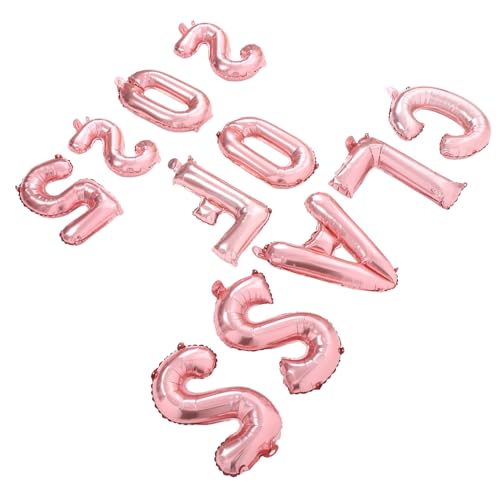 POPETPOP 1 Satz Abschluss Ballon Luftballons Nummern Für Folienballons Vorschulabschluss Dekorationen Glückwunsch Grad Dekorationen Abschlussdekorationsballons Aluminiumfolie Rose Gold von POPETPOP