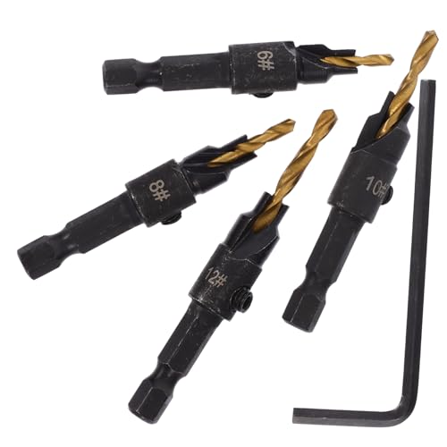 POPETPOP 1 Satz Bohrset Loch Holzbearbeitung Bausatz Bohren konische Bohrer Zubehör Protokoll Holzspalter Bohrer spalten Bohrer Bohrer Metallspalterbohrer Splitterbohrer Stahl Golden POPETPOP 1 Satz Bohrset Loch Holzbearbeitung Bausatz Bohren konische Bohrer Zubehör Protokoll Holzspalter Bohrer spalten Bohrer Bohrer Metallspalterbohrer Splitterbohrer Stahl Golden von POPETPOP
