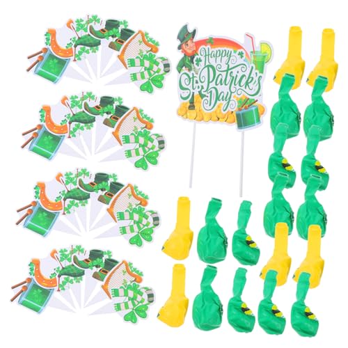 POPETPOP 1 Satz Kleeblatt-Partydekorationen st patricks day dekorationen Ballon-Kuchendekorationen dekorativ Thema St. Patricks Day Ballon Tortenaufleger Luftballons Gummi Grün POPETPOP 1 Satz Kleeblatt-Partydekorationen st patricks day dekorationen Ballon-Kuchendekorationen dekorativ Thema St. Patricks Day Ballon Tortenaufleger Luftballons Gummi Grün von POPETPOP