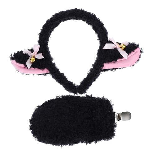 POPETPOP 1 Satz Lammkleidungszubehör Party Schafkostüm Lammschwanzkostüm Lamm-cosplay-kostüm Party-anzieh-requisiten Cosplay -party -lamm Lammohren Und Schwanzprobe Schaf Kostüm Black Stoff von POPETPOP