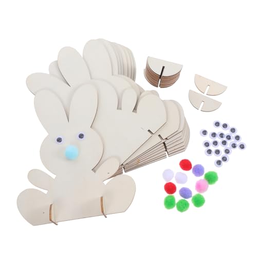 POPETPOP 1 Satz Osterhasen-Dekoration unfertige hölzerne Osterornamente Holzausschnitte für Handwerk Osterhasenausschnitte aus Holz Bunny Craft unfertiger Holzhase Holzhasen Bommel POPETPOP 1 Satz Osterhasen-Dekoration unfertige hölzerne Osterornamente Holzausschnitte für Handwerk Osterhasenausschnitte aus Holz Bunny Craft unfertiger Holzhase Holzhasen Bommel von POPETPOP