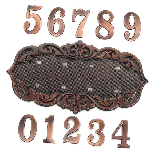 POPETPOP 1 Satz Retro -Türnummer groß Willkommen im Freien hängend Hauszeichen Bitte Hausnummer Türnummernschild dekoratives Türschild. kreatives Design Acryl-Kunststoff von POPETPOP