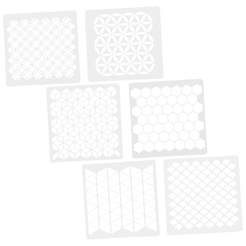 POPETPOP 1 Satz Wandmalerei Vorlage Kunst Schablonen Zum Malen Bienenwabe Für Farbspritzschablone Malvorlagentafel Weiß 6 Stück POPETPOP 1 Satz Wandmalerei Vorlage Kunst Schablonen Zum Malen Bienenwabe Für Farbspritzschablone Malvorlagentafel Weiß 6 Stück von POPETPOP