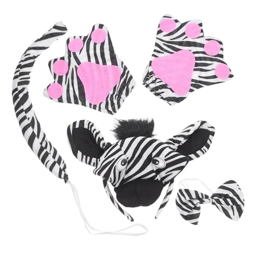 POPETPOP 1 Satz Zebra in Haarband Gekleidet Rollenspiel-stirnband Tierzubehörkostüm Zebra -stirnband Zebra -cosplay -requisiten Cosplay -accessoires Halloween-haarband Partystirnband Stoff von POPETPOP