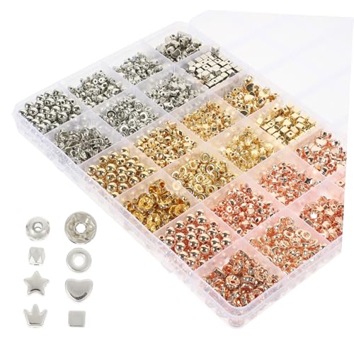 POPETPOP 1 Schachtel Teiliges Spacer perlen DIY Schmuckherstellung Langlebige Glatte Armband Halsketten perlen Vielseitige Formen Pastellfarbene Schmuck accessoires für Bastler POPETPOP 1 Schachtel Teiliges Spacer perlen DIY Schmuckherstellung Langlebige Glatte Armband Halsketten perlen Vielseitige Formen Pastellfarbene Schmuck accessoires für Bastler von POPETPOP