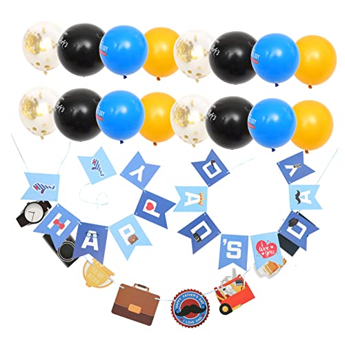 POPETPOP 1 Set Festliche Dekoration Zum Aufhängen Von Vatertagsbannern Vatertagsballons Vatertagszubehör Partydekorationen LED Vatertagswimpel Vatertagsparty Dekorationsemulsion von POPETPOP
