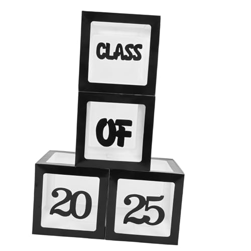 POPETPOP 1 Set Graduation Party Supplies Ballon Box Set Für Die Abschlussdekoration Klasse Von 2025 Dekorationen Schwarze Ballonboxen von POPETPOP