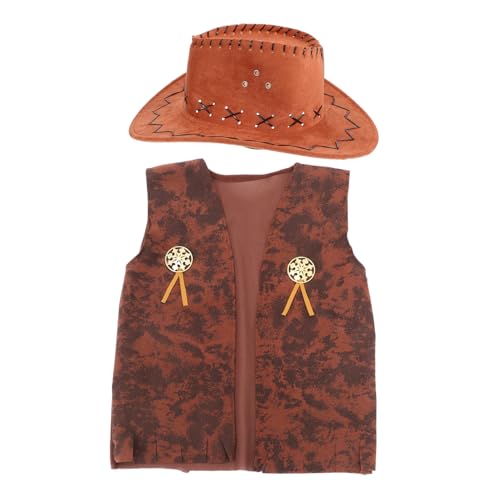 POPETPOP 1 Set Jeansanzug Halloween Cowboyhut Cowboykostüm Mini Cowboyhüte Junggesellenabschied Cowboyhut Cowboy Halloweenkostüm Männer Cowboy Mottoparty Dekorationen Stoff von POPETPOP