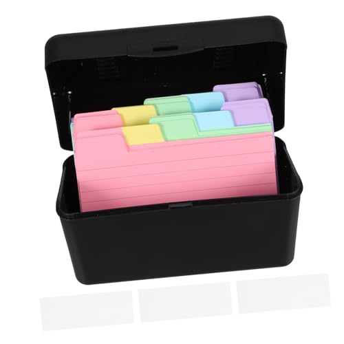 POPETPOP 1 Set Karteikartenhalter, Selbstklebende Karteikarten, Organizer-box Für Karteikarten, Geschäftsrezepte Oder Notizkarten, Schwarz POPETPOP 1 Set Karteikartenhalter, Selbstklebende Karteikarten, Organizer-box Für Karteikarten, Geschäftsrezepte Oder Notizkarten, Schwarz von POPETPOP