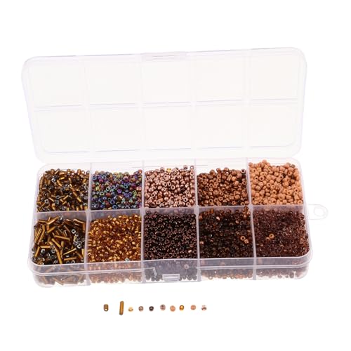 POPETPOP 1 Set Winzige Glasperlen: 2 Mm Glasröhrenperlen Zum Basteln Von Diy-schmuck – 10 Verschiedene Farben Für Kreative Handarbeitsprojekte POPETPOP 1 Set Winzige Glasperlen: 2 Mm Glasröhrenperlen Zum Basteln Von Diy-schmuck – 10 Verschiedene Farben Für Kreative Handarbeitsprojekte von POPETPOP