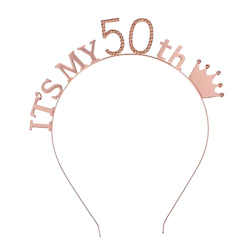 POPETPOP 1 Stück Geburtstag Stirnband Festival-outfit Prinzessin Verstauen Geburtstag Haarschmuck Geburtstag Kopfschmuck Geburtstag Für Frauen Krone Party Geburtstag Kopfbedeckung Legierung von POPETPOP