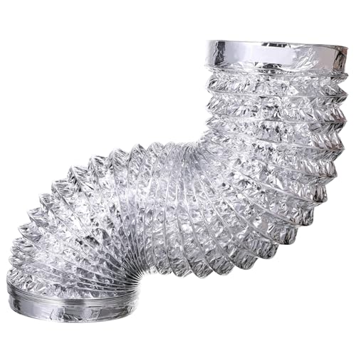 POPETPOP 1 Stück Hochtemperaturfestes Luftrohr aircot air-conditioner lufkühler exhaust fan Wechselstromkanal Folientrockner-Entlüftungsschlauch trockner kanal schlauch Kanalschlauch Silver von POPETPOP
