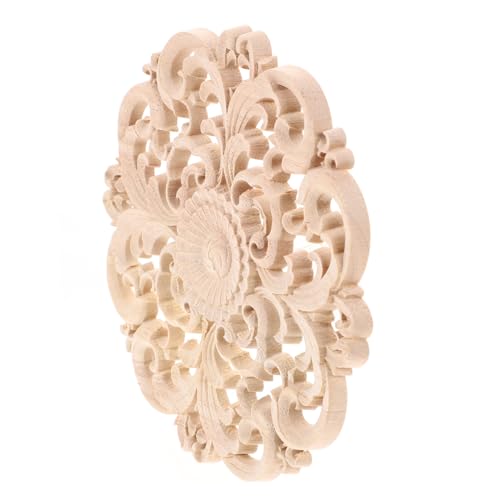 POPETPOP 1 Stück Runde Holz Applikation Geschnitzt Dekoratives Wandornament Massivem Holz für Tür Möbel Schrank Unlackiert Natürliche Vintage Elegant und Vielseitig POPETPOP 1 Stück Runde Holz Applikation Geschnitzt Dekoratives Wandornament Massivem Holz für Tür Möbel Schrank Unlackiert Natürliche Vintage Elegant und Vielseitig von POPETPOP