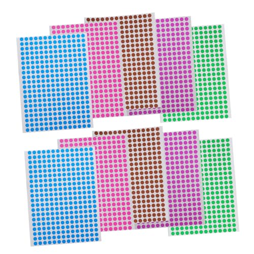 POPETPOP 10 Blatt Bunte Selbstklebende Runde Etiketten Kleine Farbkodier Aufkleber Farben für Sortieren Beschriften und Basteln Ablösbare Klebepunkte mit Mattem Finish Vielseitig für POPETPOP 10 Blatt Bunte Selbstklebende Runde Etiketten Kleine Farbkodier Aufkleber Farben für Sortieren Beschriften und Basteln Ablösbare Klebepunkte mit Mattem Finish Vielseitig für von POPETPOP