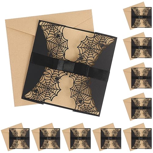 POPETPOP 10 Halloween-Einladungskarten: Horror-Party-Einladungskarten – Partygeschenk Für Jungen Und Mädchen POPETPOP 10 Halloween-Einladungskarten: Horror-Party-Einladungskarten – Partygeschenk Für Jungen Und Mädchen von POPETPOP