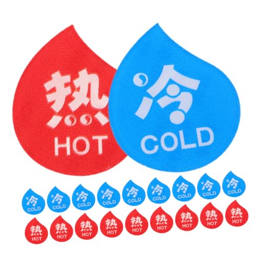 POPETPOP 10 Paar Schilder Für Heißes Und Kaltes Wasser Speisekammer Organizer Und Aufbewahrungsschwämme Etiketten Feuerlöscher Spender Kaltwasserhahn Badezimmerregeln Schilder Für von POPETPOP