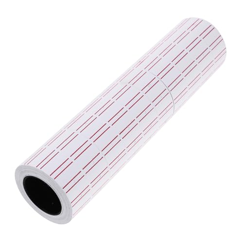 POPETPOP 10 Rollen Selbstklebende Preisschilder Preisetiketten Papieretiketten für Preisauszeichnung Nachfüllrolle für Etikettierer Supermarkt Shop Tags Weiß mit Rotlinien POPETPOP 10 Rollen Selbstklebende Preisschilder Preisetiketten Papieretiketten für Preisauszeichnung Nachfüllrolle für Etikettierer Supermarkt Shop Tags Weiß mit Rotlinien von POPETPOP