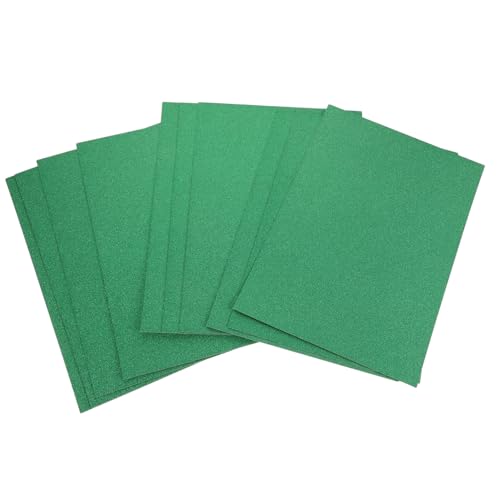 POPETPOP 10 Stück Goldpulverkarton Farbig Basteln Herstellung Farbe Einladungen Schimmernd Bunt Handwerk Material Grüner Glitzer Sammelalbum Funkeln Green Papier von POPETPOP